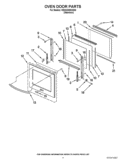 OVEN DOOR PARTS Diagram and Parts List for KEHU309SSS04  KitchenAid Microwave Oven Combo
