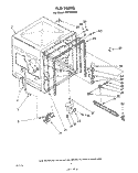 TUB , LITERATURE AND OPTIONAL Diagram and Parts List for SHF7884P2  Whirlpool Dishwasher