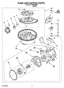 PUMP AND MOTOR PARTS Diagram and Parts List for TUD8750SD1  Estate Dishwasher