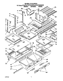 SHELF, LITERATURE Diagram and Parts List for ET22DMXBB00  Whirlpool Refrigerator