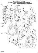 BULKHEAD Diagram and Parts List for LGC7858AN2  Whirlpool Dryer