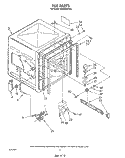 TUB , LITERATURE AND OPTIONAL Diagram and Parts List for DP8500XTN4  Whirlpool Dishwasher