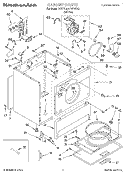 SECTION Diagram and Parts List for KEYL507WWH0  KitchenAid Dryer