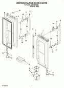 REFRIGERATOR DOOR PARTS Diagram and Parts List for GX5FHDXVD00  Whirlpool Refrigerator