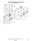 MAGNETRON AND AIR FLOW Diagram and Parts List for MW3601XW0  Whirlpool Microwave