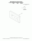 MICROWAVE DOOR PARTS Diagram and Parts List for UMC5200BCB10  Maytag Microwave