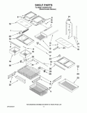 SHELF PARTS Diagram and Parts List for GX5SHDXVY03  Whirlpool Refrigerator