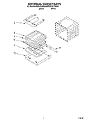 INTERNAL OVEN PARTS Diagram and Parts List for KEBC101KWH03  KitchenAid Wall Oven
