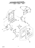 DISPENSER FRONT Diagram and Parts List for GD2LHGXLT00  Whirlpool Refrigerator