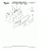 CONTROL PANEL PARTS Diagram and Parts List for GU3100XTVS0  Whirlpool Dishwasher