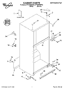 CABINET, LITERATURE Diagram and Parts List for ET1RHMXKQ02  Whirlpool Refrigerator