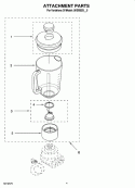 ATTACHMENT PARTS Diagram and Parts List for 5KSB52BPM5  KitchenAid Blender