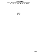 LATCH PARTS Diagram and Parts List for GBD307PDS09  Whirlpool Wall Oven