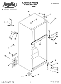 CABINET PARTS Diagram and Parts List for IT18TKXSQ00  Inglis Refrigerator