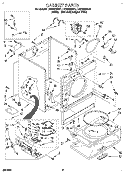 CABINET Diagram and Parts List for LGV6634BQ1  Whirlpool Dryer