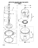 AGITATOR, BASKET AND TUB Diagram and Parts List for KAWE977BWH0  KitchenAid Washer