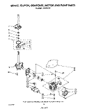 BRAKE, CLUTCH, GEARCASE, MOTOR AND PUMP Diagram and Parts List for LA5500XTG0  Whirlpool Washer