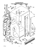 CABINET Diagram and Parts List for KSRB22QXBL00  KitchenAid Refrigerator