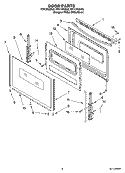 DOOR PARTS, OPTIONAL PARTS (NOT INCLUDED) Diagram and Parts List for RF111PXSQ2  Whirlpool Range