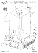 CABINET, LITERATURE Diagram and Parts List for GD27DFXFW01  Whirlpool Refrigerator