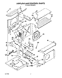 AIR FLOW AND CONTROL Diagram and Parts List for AR2400XA0  Whirlpool Air Conditioner