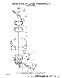 HEATER, PUMP AND LOWER SPRAY ARM Diagram and Parts List for DU9400XT4  Whirlpool Dishwasher
