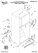 CABINET Diagram and Parts List for ET21DKXDW01  Whirlpool Refrigerator