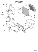 UNIT PARTS Diagram and Parts List for AD50DSL5  Whirlpool Dehumidifier