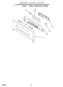 CONTROL PANEL Diagram and Parts List for GSC278PJB3  Whirlpool Microwave Oven Combo