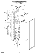 FREEZER DOOR PARTS Diagram and Parts List for 6GS2SHQXRQ01  Whirlpool Refrigerator