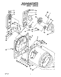 SECTION Diagram and Parts List for LGV5638AW0  Whirlpool Dryer