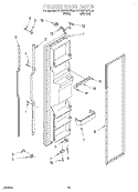 FREEZER DOOR Diagram and Parts List for KSCS27QFWH01  KitchenAid Refrigerator