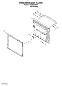 FREEZER DOOR PARTS Diagram and Parts List for KBLS20ETSS01  KitchenAid Refrigerator