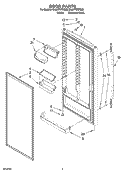 DOOR PARTS Diagram and Parts List for EL8ATRRRQ00  Whirlpool Refrigerator