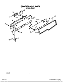 CONTROL PANEL Diagram and Parts List for F6558W0  Roper Range