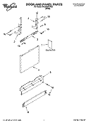 DOOR AND PANEL PARTS Diagram and Parts List for DUC600XTPQ3  Whirlpool Dishwasher