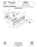 CONSOLE Diagram and Parts List for DU7600XS3  Whirlpool Dishwasher
