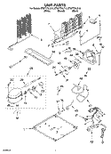 UNIT PARTS Diagram and Parts List for ET9FTTXLQ12  Whirlpool Refrigerator