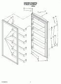 DOOR PARTS, OPTIONAL PARTS (NOT INCLUDED) Diagram and Parts List for EV201NZRQ07  Whirlpool Freezer