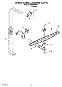 UPPER WASH AND RINSE PARTS Diagram and Parts List for KUDL02FRSS4  KitchenAid Dishwasher
