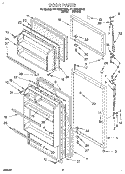 DOOR Diagram and Parts List for RT14DMXDN01  Roper Refrigerator