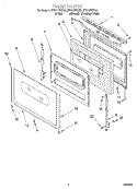 DOOR, LIT/OPTIONAL Diagram and Parts List for SF315PEGN0  Whirlpool Range