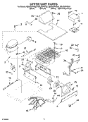 UPPER UNIT PARTS Diagram and Parts List for KBLS36FKB02  KitchenAid Refrigerator