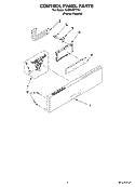 CONTROL PANEL PARTS Diagram and Parts List for KUDS03FTPA1  KitchenAid Dishwasher