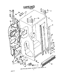 CABINET Diagram and Parts List for 8ED22DQXXN00  Whirlpool Refrigerator
