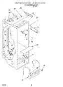 REFRIGERATOR LINER Diagram and Parts List for SS25AQXHW00  Whirlpool Refrigerator