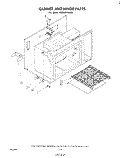 CABINET AND HINGE Diagram and Parts List for RM988PXLW0  Whirlpool Microwave Oven Combo