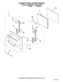 LOWER OVEN DOOR PARTS Diagram and Parts List for KEBK206BSS00  KitchenAid Wall Oven