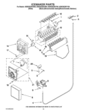 ICEMAKER PARTS Diagram and Parts List for WSR25D2RYW00  Whirlpool Refrigerator