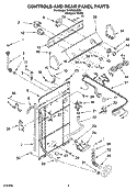 CONTROL AND REAR PANEL PARTS Diagram and Parts List for TAWB600PQ1  Estate Washer